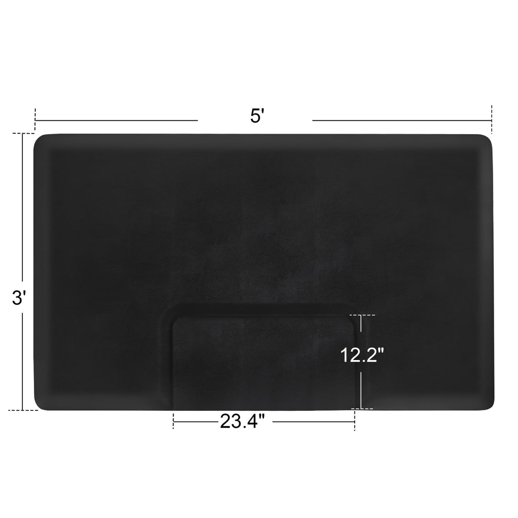 Anti-Fatigue Salon Floor Mat for Square Base Chairs - Comfortable PU Comfort Barber Mat