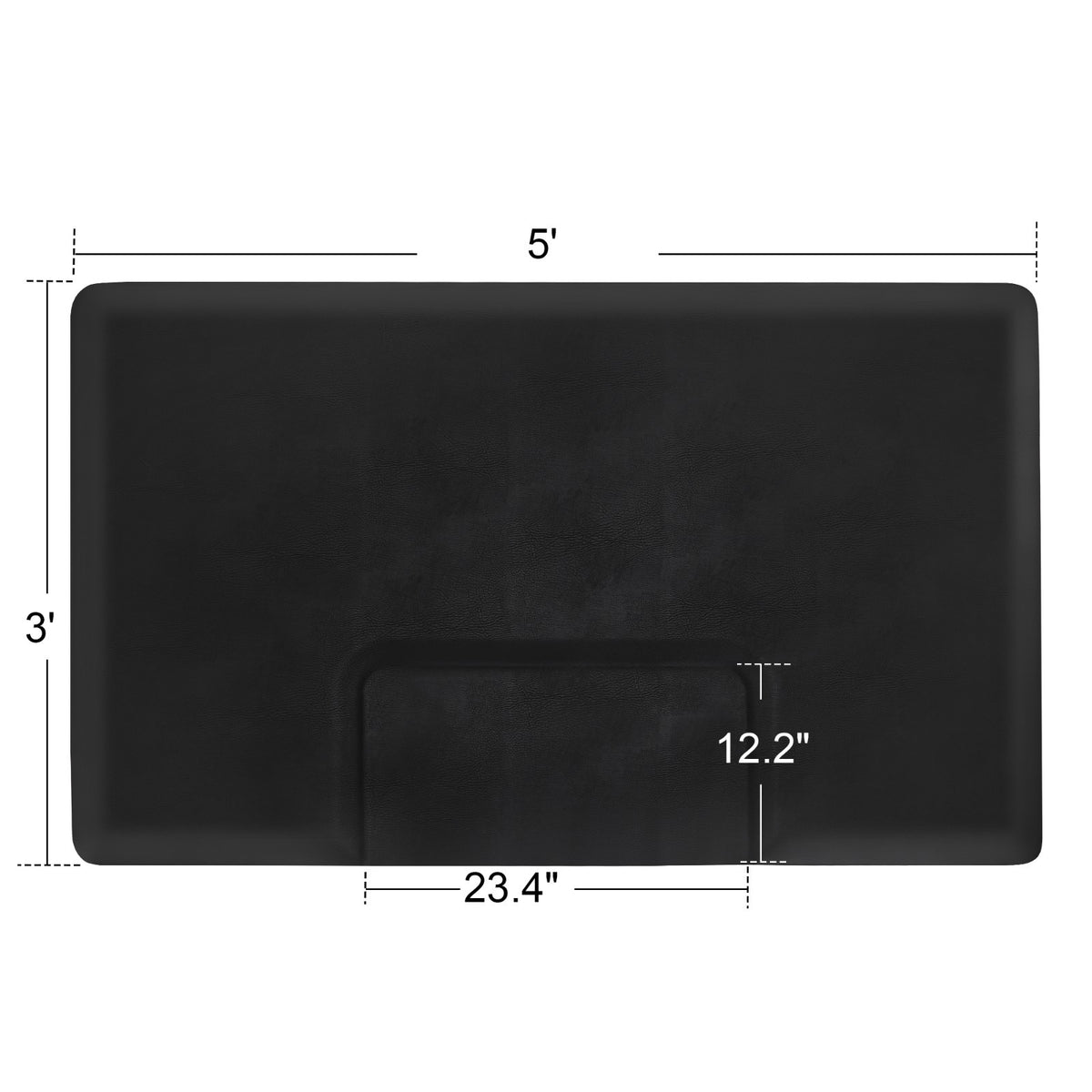 Anti-Fatigue Salon Floor Mat for Square Base Chairs - Comfortable PU Comfort Barber Mat