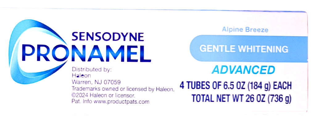 Sensodyne Pronamel Advanced Whitening Toothpaste - Alpine Breeze 4 Pack