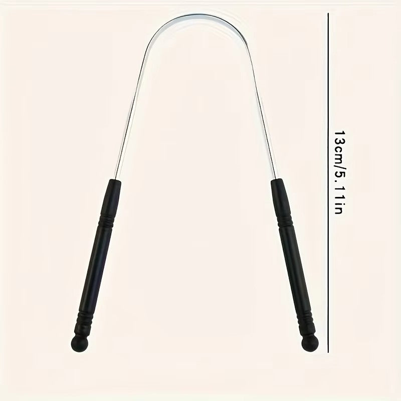 Stainless Steel Tongue Scraper for Fresh Breath Oral Care - Durable & Portable