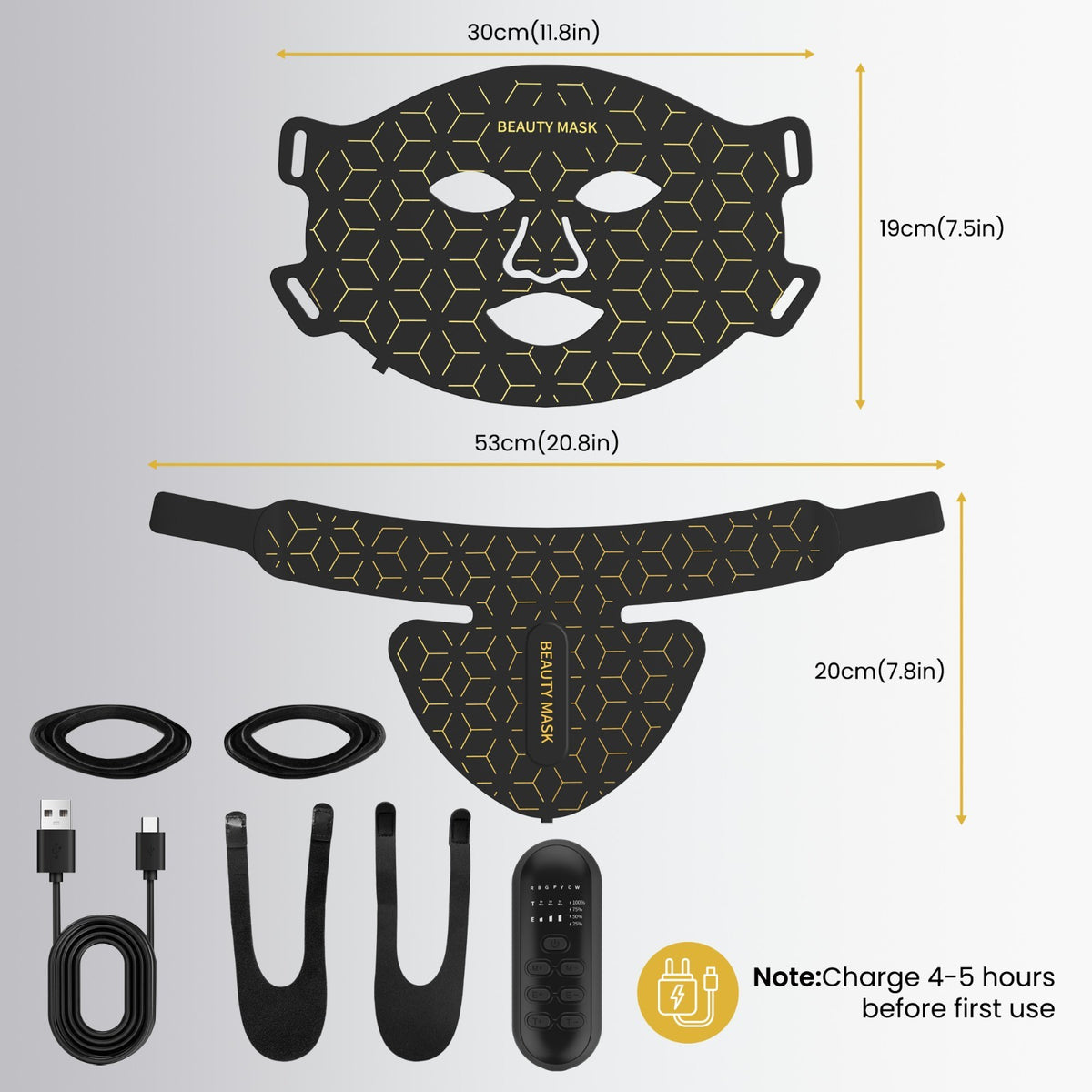 7-Color LED Face & Neck Light Therapy Mask for Skin Care Home Use