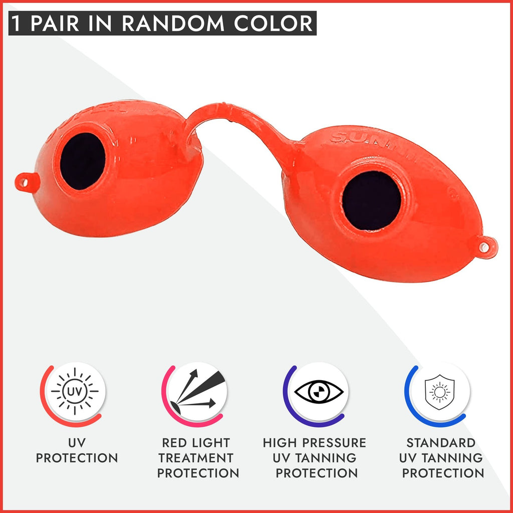UV Eye Protection Goggles for Tanning Beds - FDA Compliant UV Blocker