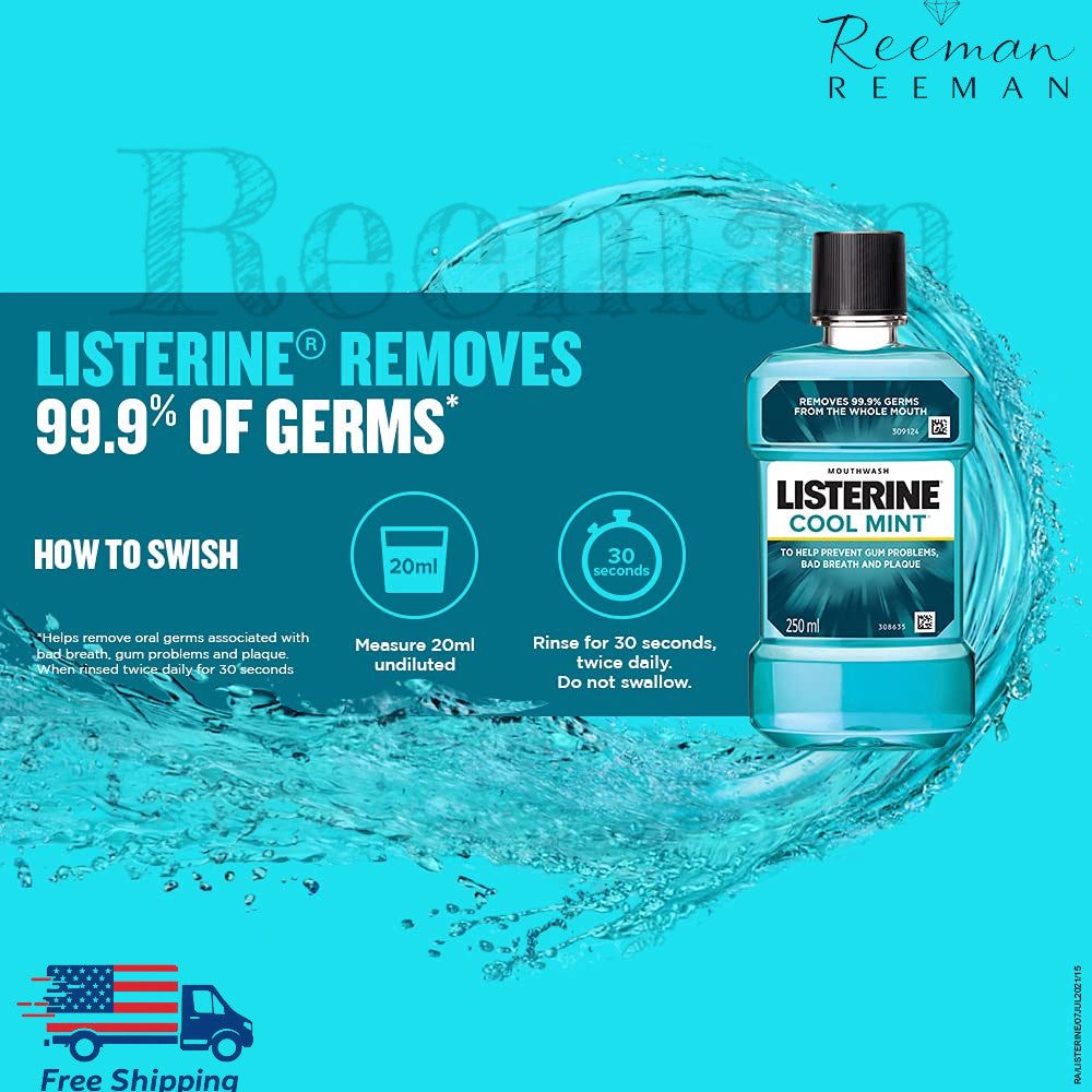 Mouthwash Pack of 3 - Fresh Breath, Oral Hygiene, Antiseptic 250ml