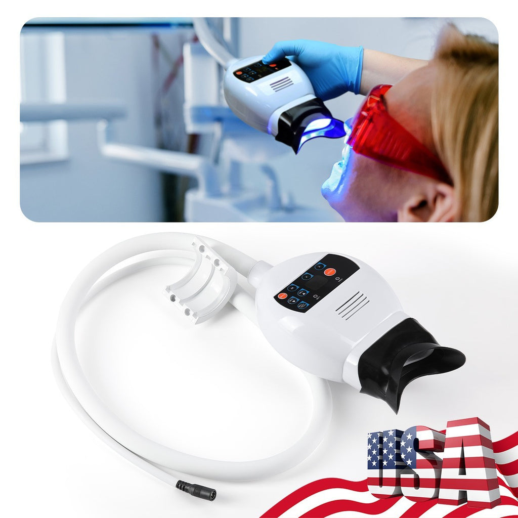Dental Whitening Light with Goggles Triple Color LED for Teeth & Oral Examination