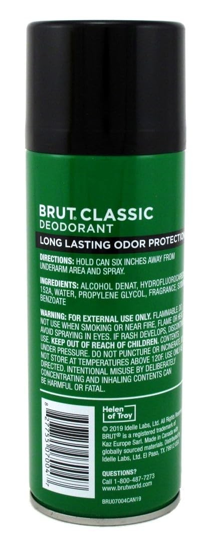 Aerosol Deodorant Set 3 Pack 10oz Brut Classic Scent - 48 Hour Protection