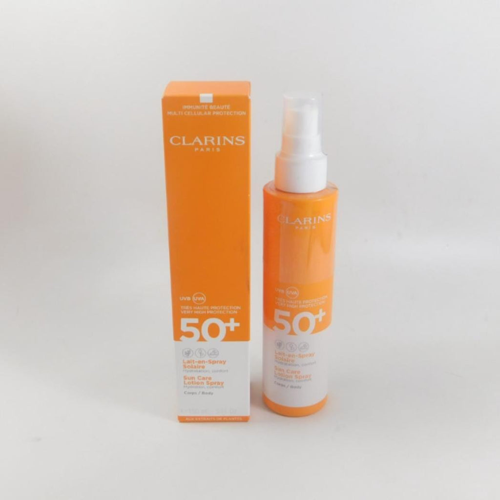 Clarins SPF 50+ Sun Care Lotion Spray for Body 5 oz UVB Protection