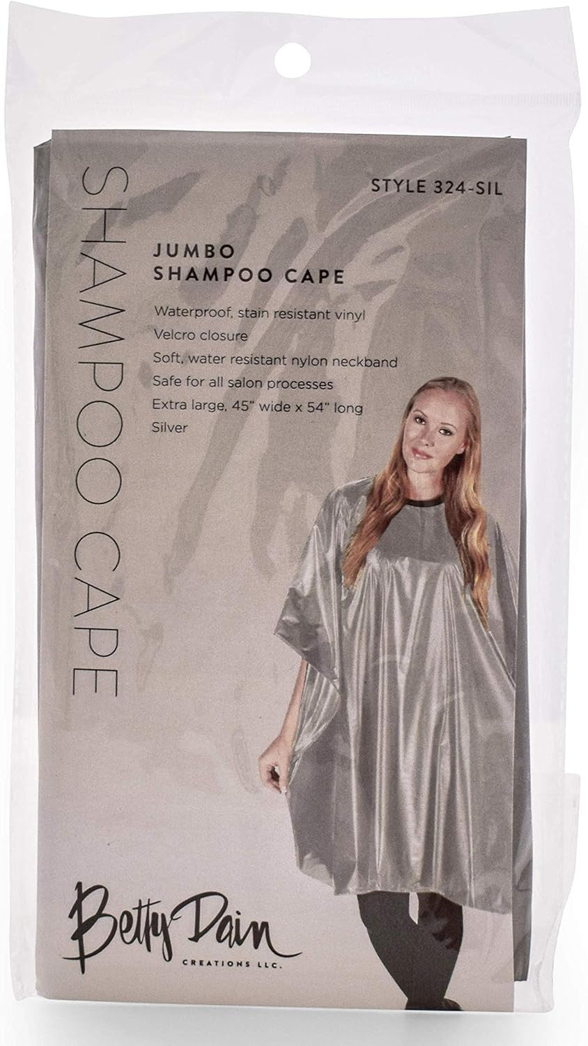 Waterproof Stain-Resistant Vinyl Shampoo Cape - 45 x 54 Inches