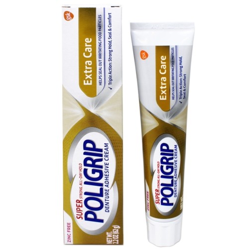 Denture Adhesive Cream 5 Pack - Extra Hold, 2.2 oz each