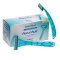 Disposable Triple Blade Facial Razor with Lubricating Strip - Teal, Pack of 10