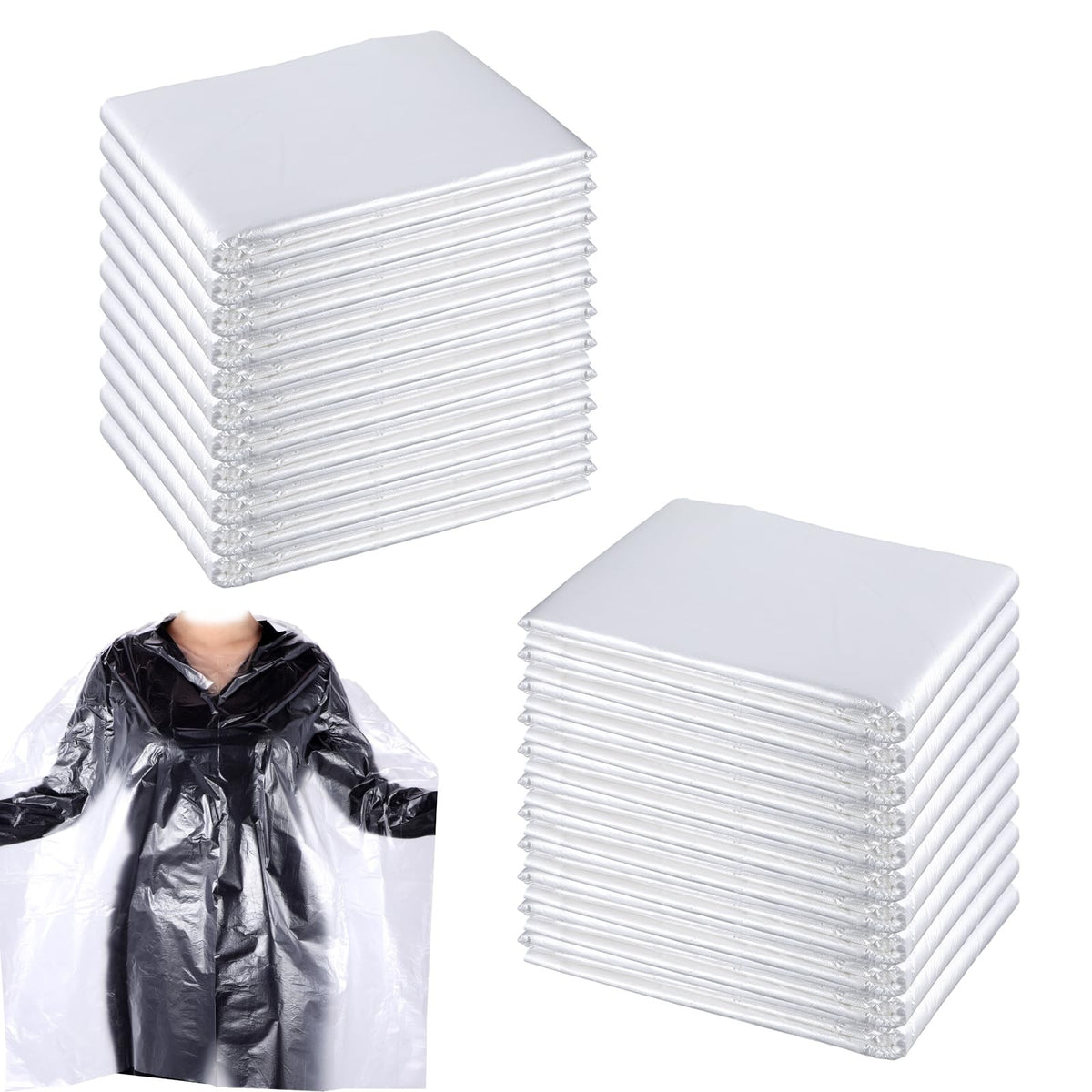 Disposable Hair Salon Capes 120x90 cm, Waterproof & Wide Coverage