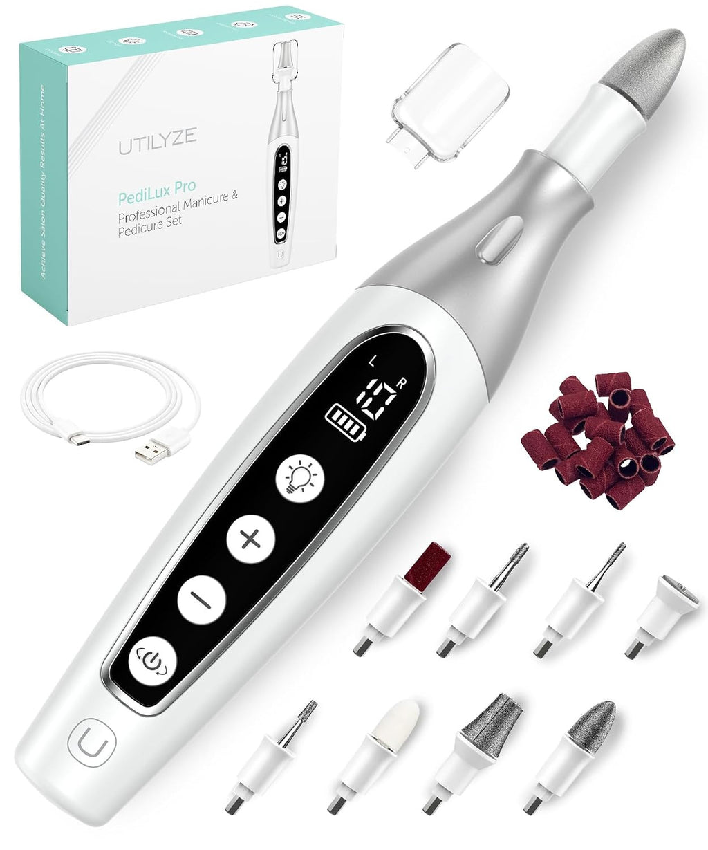 Cordless Electric Nail File & Manicure Pedicure Kit - Professional Nail Care Set