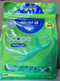 300 Pack Mint Dental Floss Picks - Oral-B Glide Complete with Scope Outlast