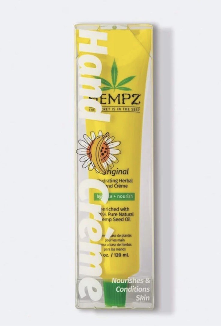 Hydrating Herbal Hand Cream - Moisturizing Hemp Seed & Sweet Almond 4 oz