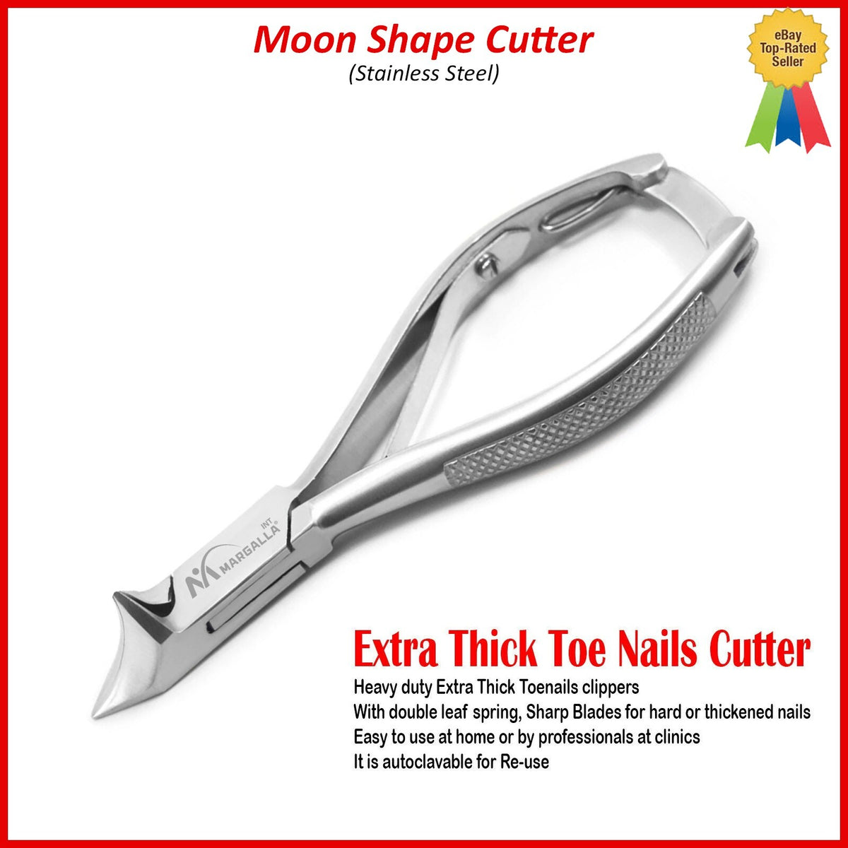 Heavy Duty Nail Nippers Cutter - Moon Shape Chiropody Clipper