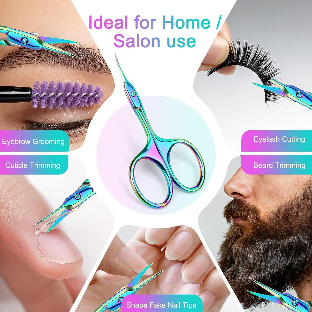 Stainless Steel Curved Cuticle Scissors for Manicure Pedicure Precise Trimming