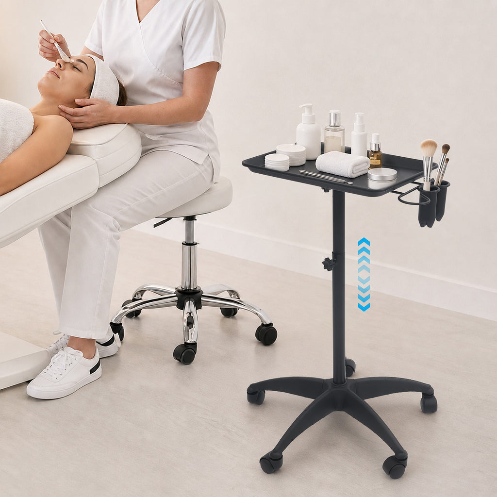 Professional Salon Hair Trolley with Adjustable Height & Large Tray