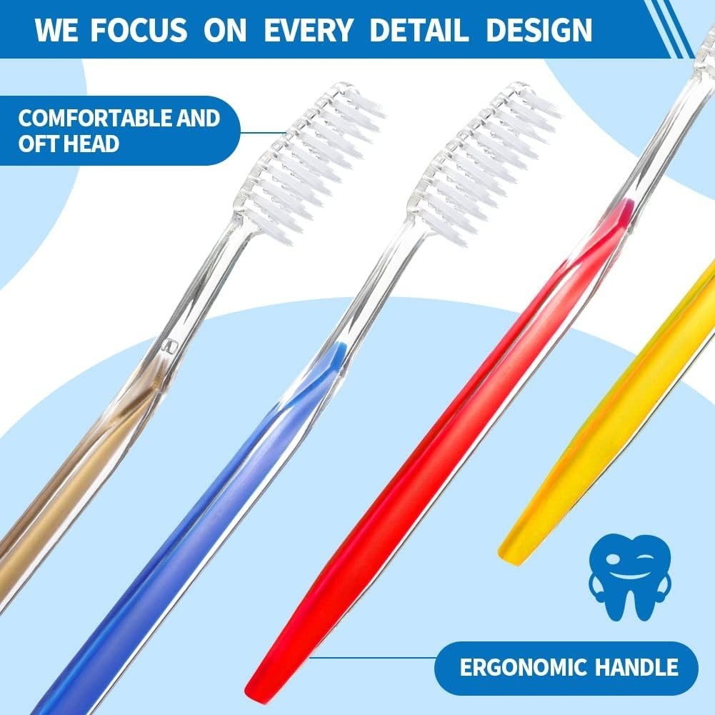 Disposable Multicolor Travel Toothbrushes Pack of 200 - Hygienic & Compact