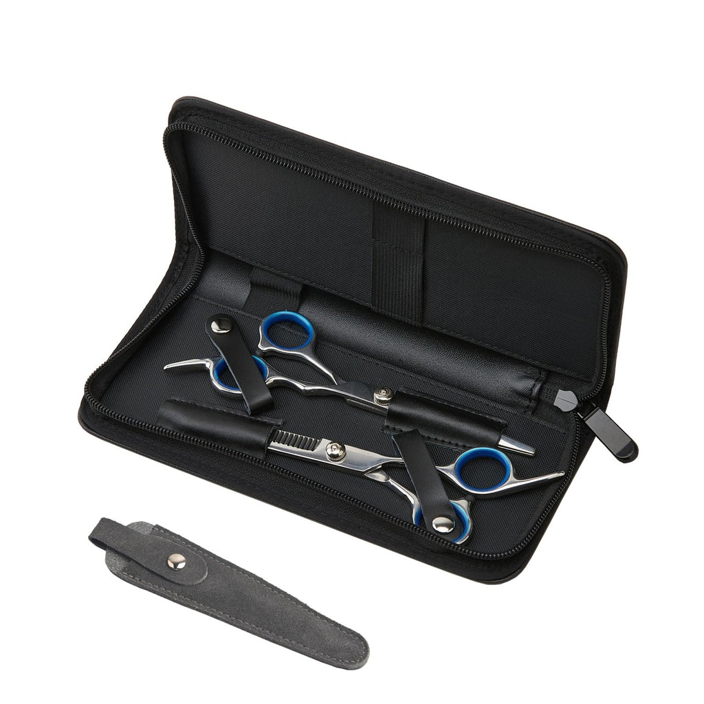 Professional Haircutting Scissors 8.7x3.9 Inches Black & Gray