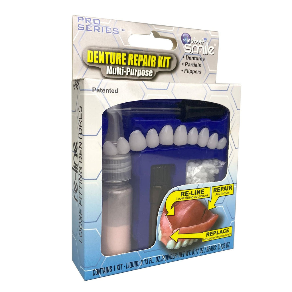 Denture Repair Kit - Crack Fix, Reline, Replace Missing Teeth at Home