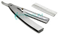 Stainless Steel Safety Razor with 2 Blades for Barber Grooming