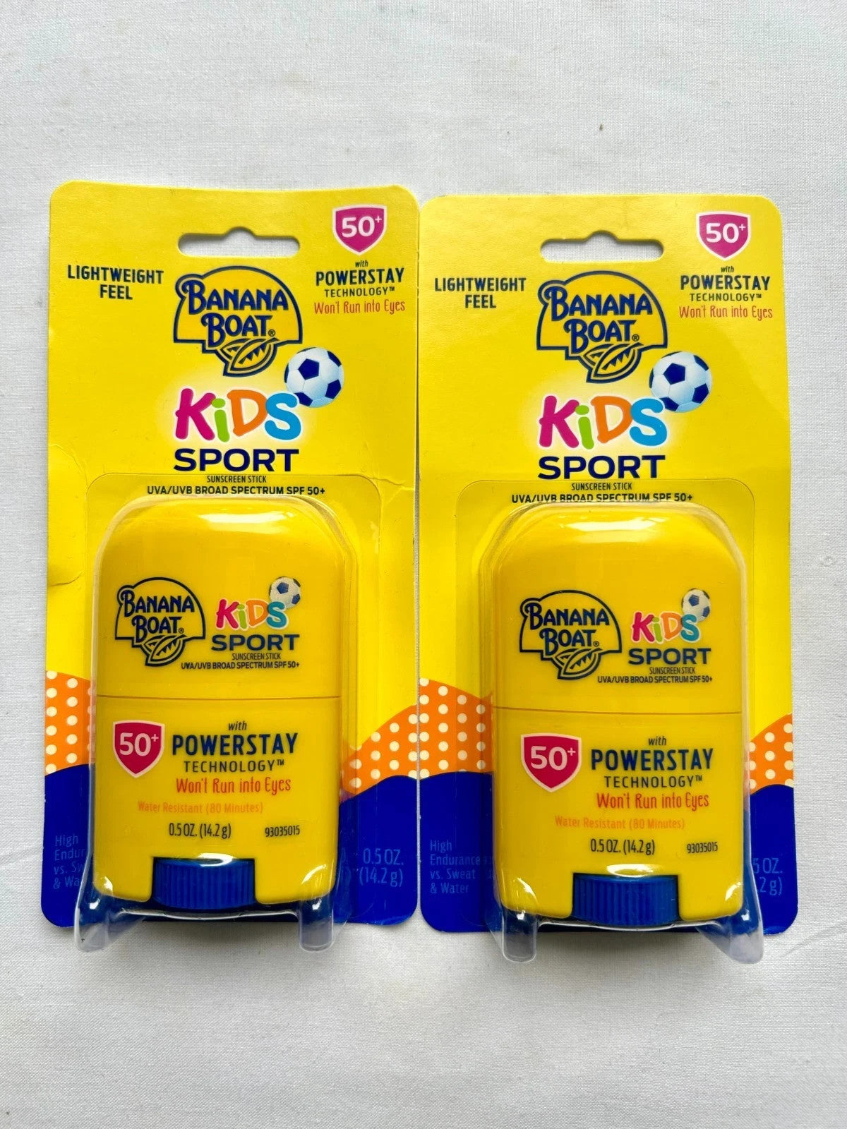 Kids Sunscreen Stick SPF 50 2 Pack - Travel Size, Water-Resistant SPF 50 Sunscreen
