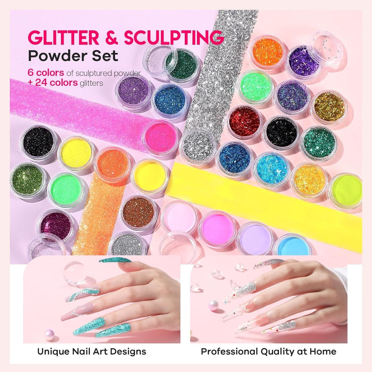 Professional Acrylic Nail Kit with Gel Polishes and Tools - Beginners & Salon Use