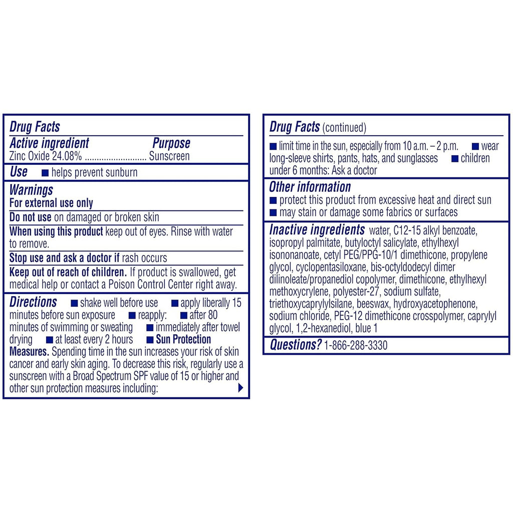 Kids SPF 50 Roll-On Sunscreen Lotion with Zinc Oxide - Water Resistant, Blue