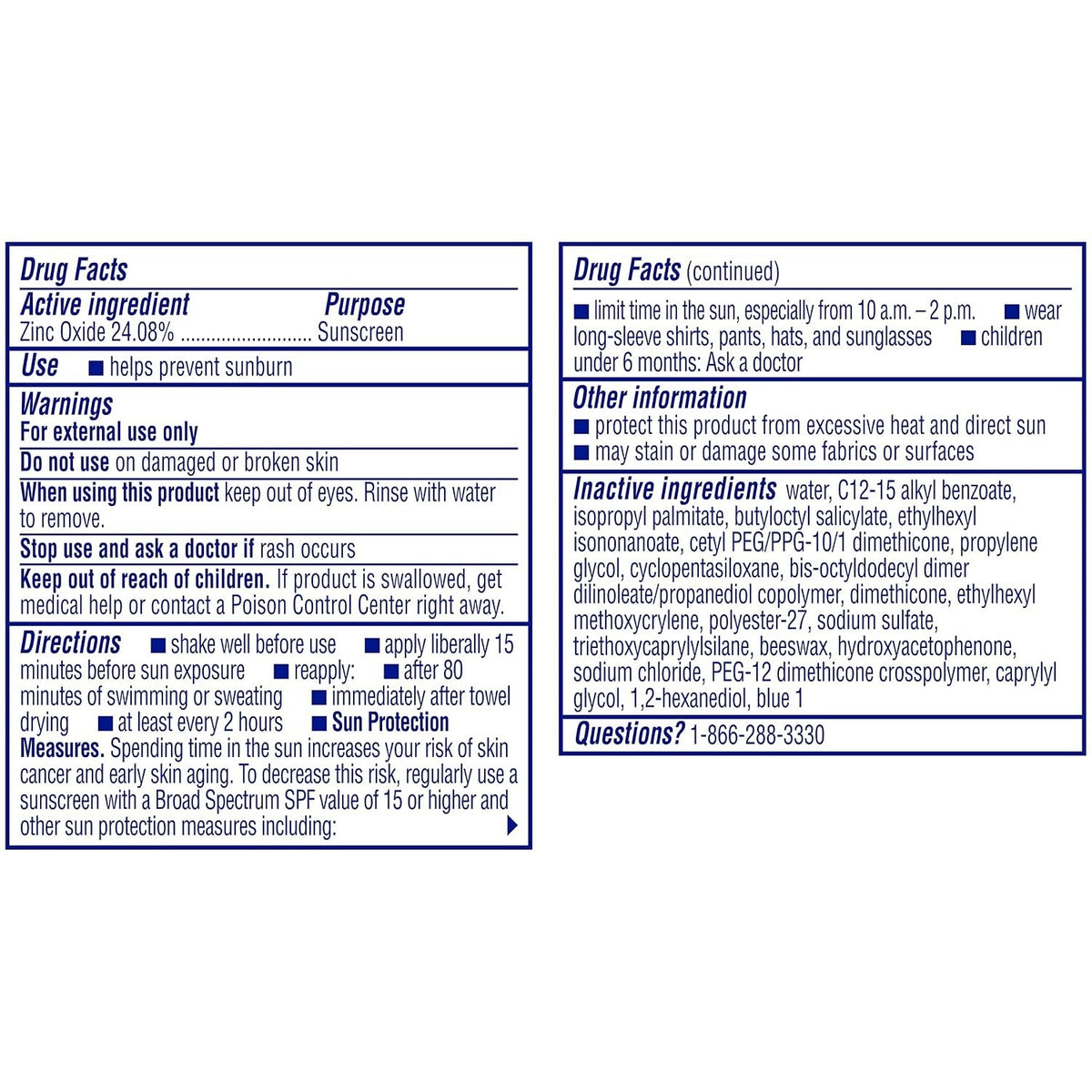 Kids SPF 50 Roll-On Sunscreen Lotion with Zinc Oxide - Water Resistant, Blue