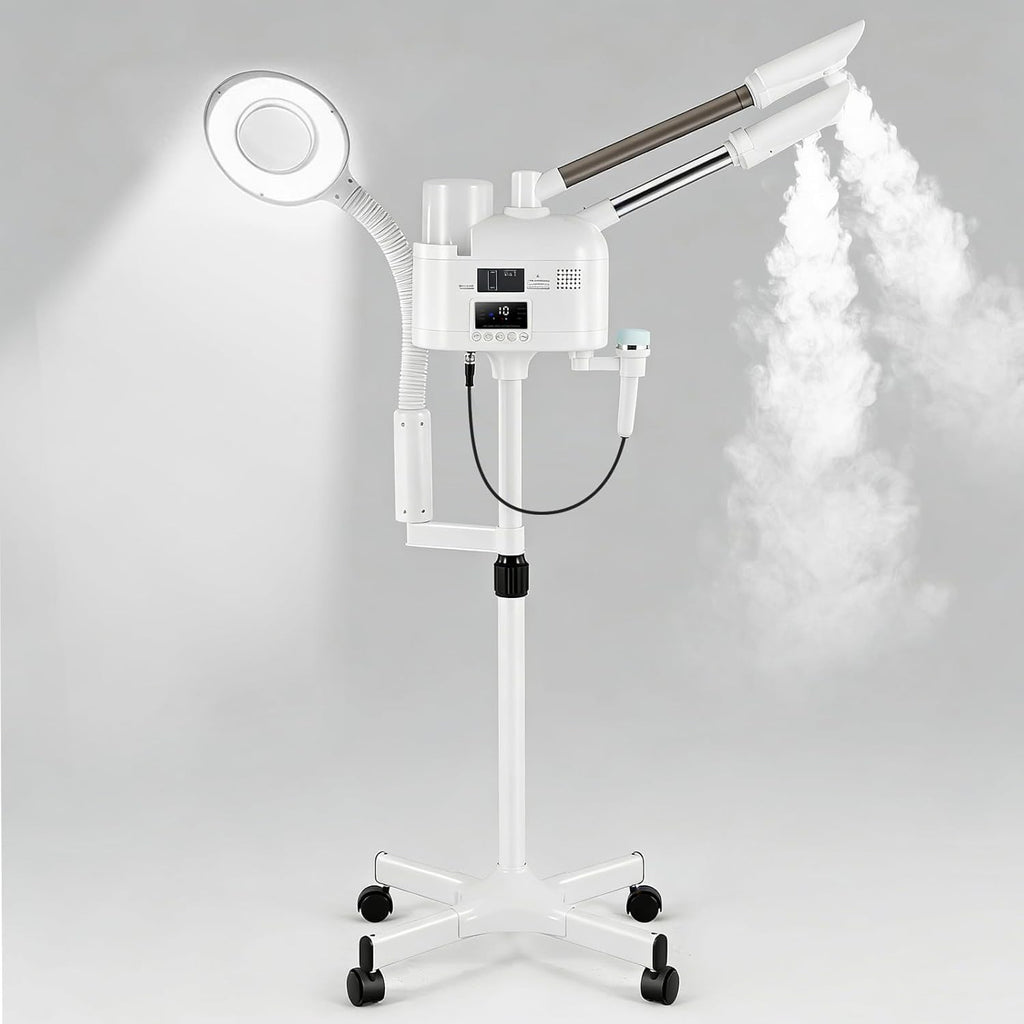 4-in-1 Hot Cold Facial Steamer with LED Magnifying Lamp & Aromatherapy