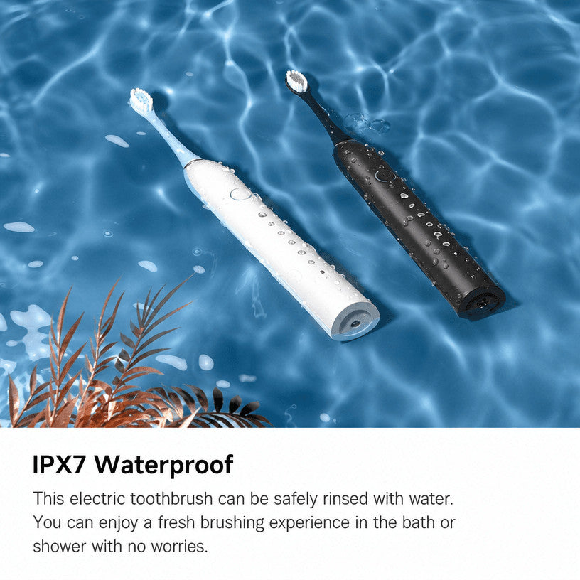 Electric Sonic Toothbrush 2 Pack with 6 Modes, 42000 VPM, Waterproof & Long Battery Life