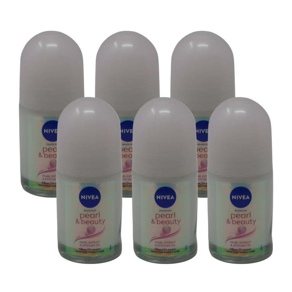 Women’s Pearl & Avocado Oil Roll-On Deodorant 25ml - 6 Pack