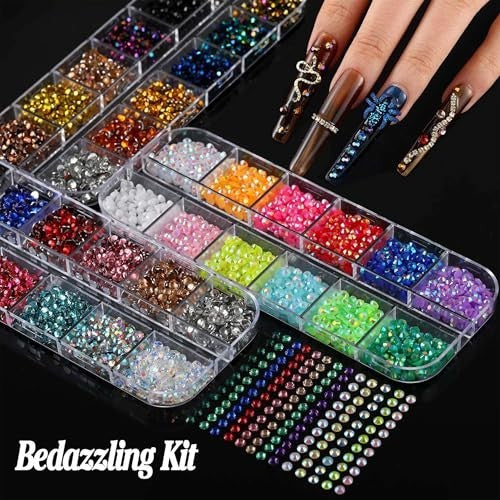 18000+ Nail Charms & Art Decorations Kit with Storage & Tools