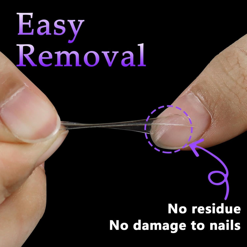 Eco-Friendly Nail Adhesive Tabs 300 Pcs - Easy Apply, Reusable, Waterproof