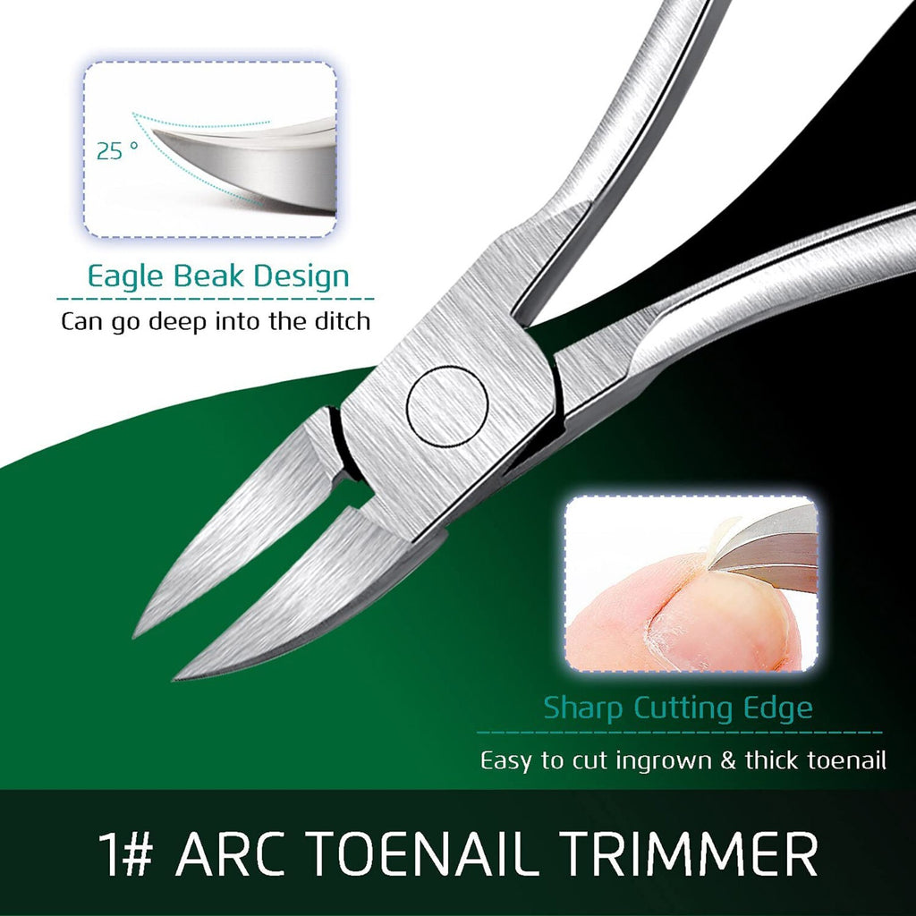 Heavy Duty Toenail Clippers for Thick & Ingrown Nails – Stainless Steel Precision Nail Scissors