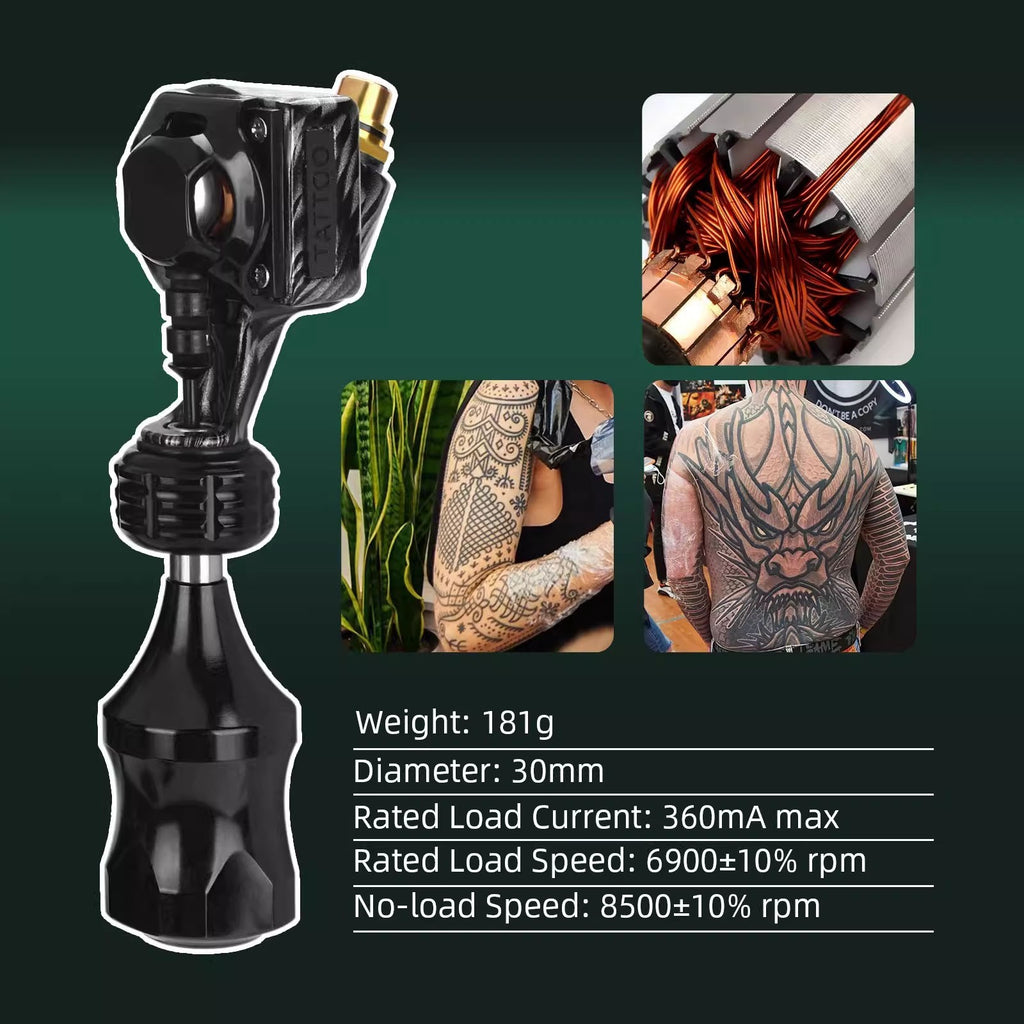 Rotary Tattoo Machine with Detachable Grip & Changeable Plungers (Unbranded)