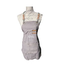 Professional Hair Stylist Apron with Adjustable Cross Back - Grey