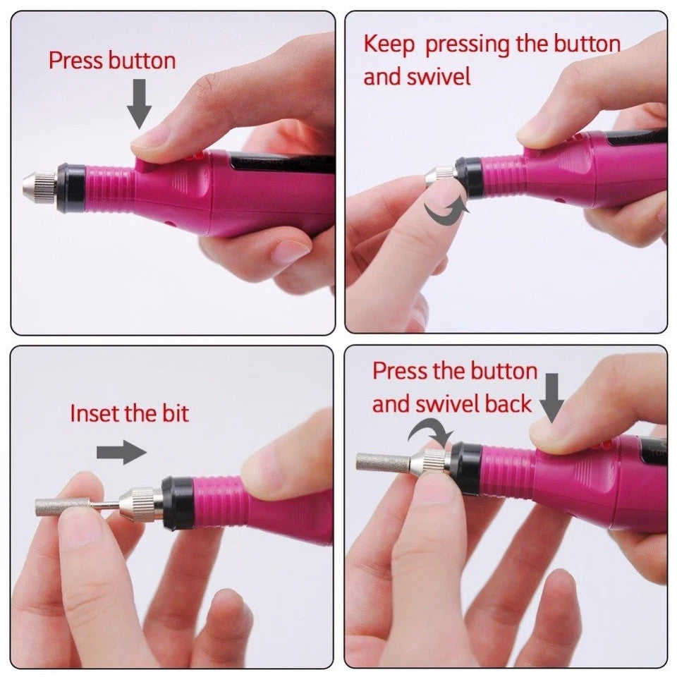 Nail Drill Grinder Set for Thick Toenails Manicure Pedicure Professional Tool