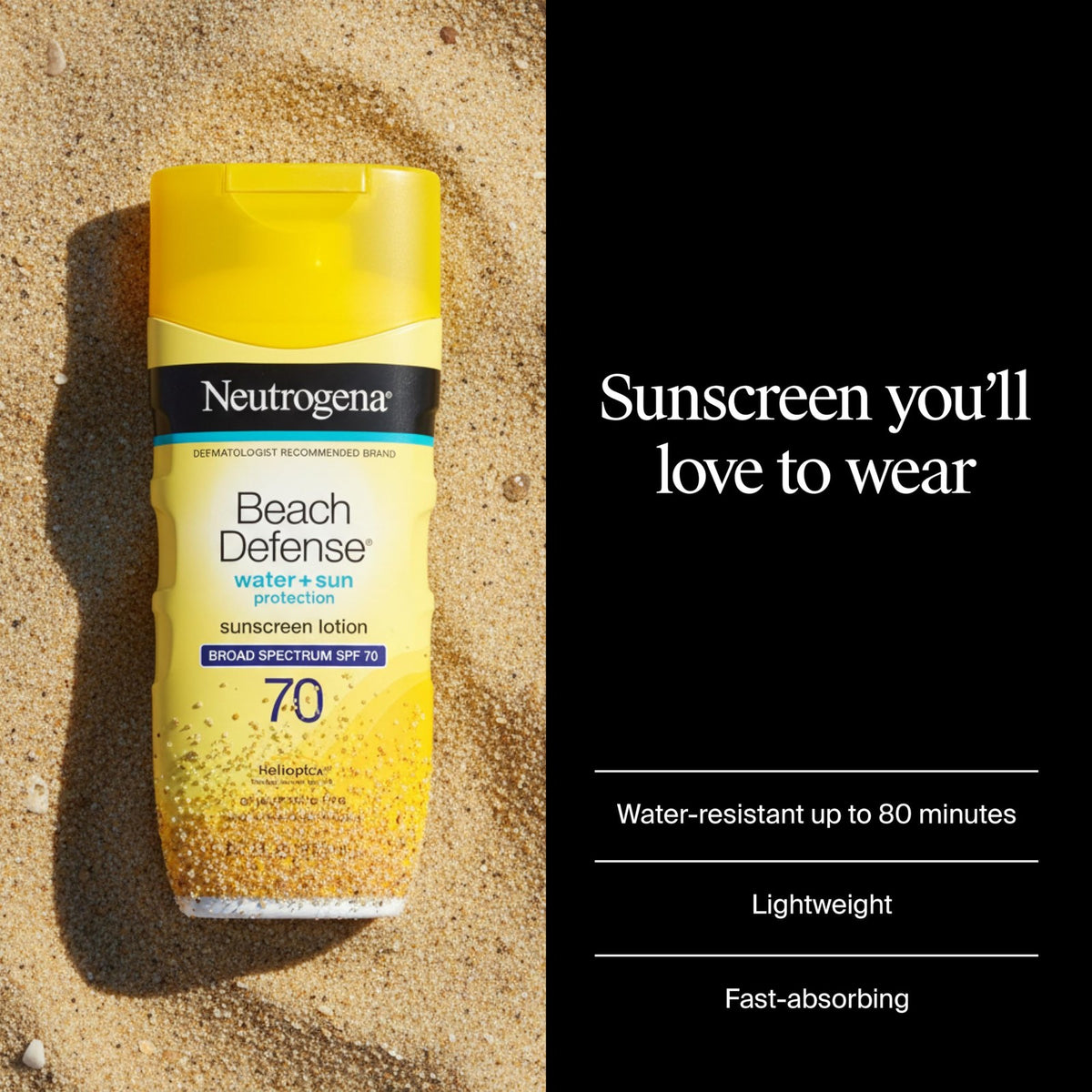SPF 70 Broad Spectrum Sunscreen Lotion for Face & Body 6.7 fl oz – Water-Resistant, Fast Absorbing, Non-Greasy