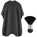 Professional Hair Cutting Cape with Adjustable Neck for Adults & Kids - Black