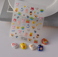 3D Nail Art Stickers for Nail Decoration - Cartoon Best Friend Design