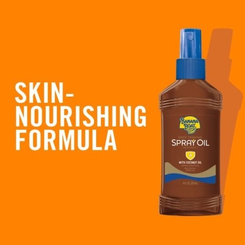 Banana Boat Deep Tanning Oil Spray SPF 4 - 8 Oz Pack of 5