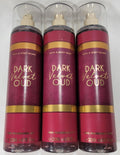 Lot of 3 Bath & Body Works Dark Velvet Oud Body Mist 8 oz - Unisex Fragrance