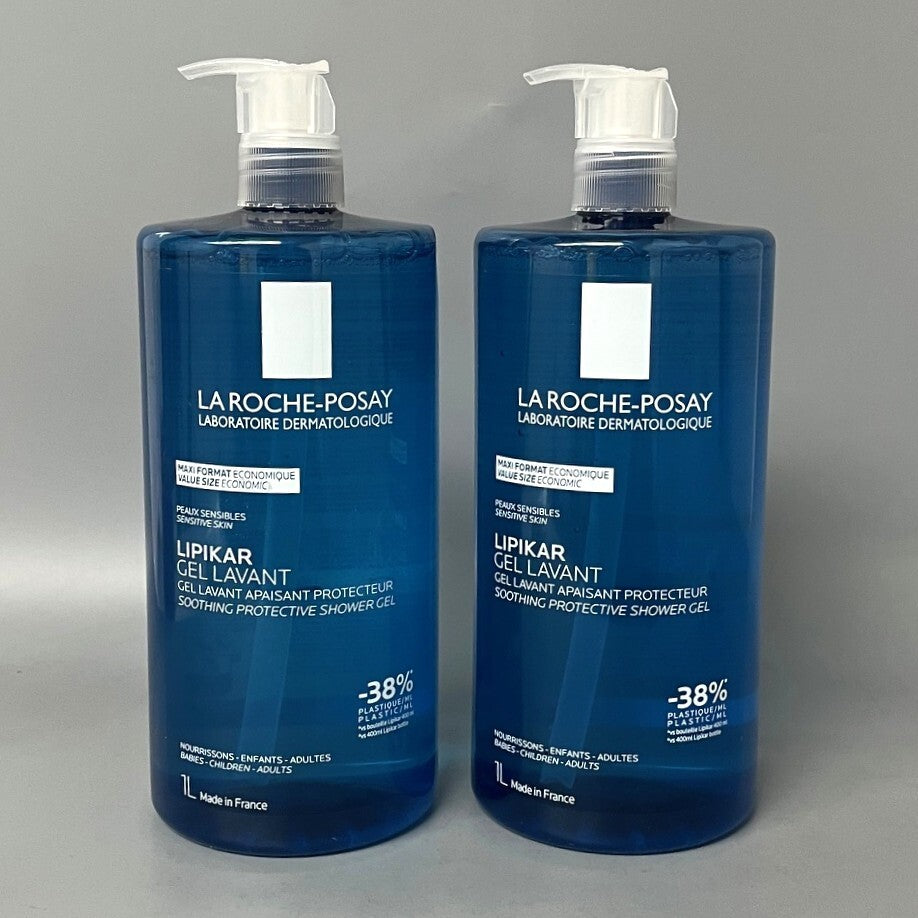 Gentle Shower Gel for Sensitive Skin - 2 Pack 1L/965g