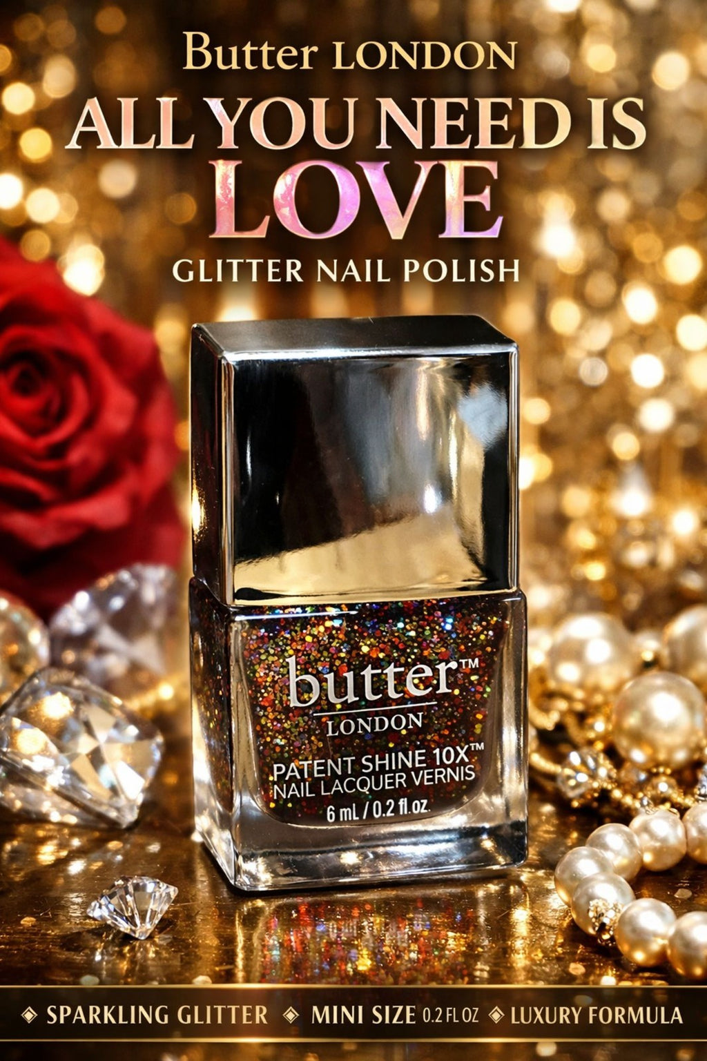 Butter London All You Need Is Love Nail Polish Mini 0.2 fl oz Travel Size