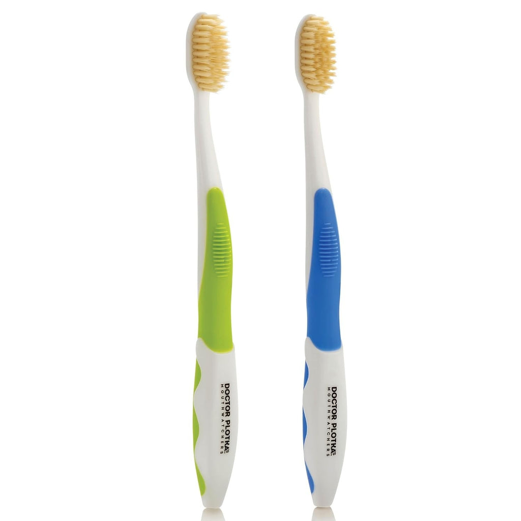 Sensitive Gums Flossing Toothbrush Set - Soft Bristles & Built-In Flosser