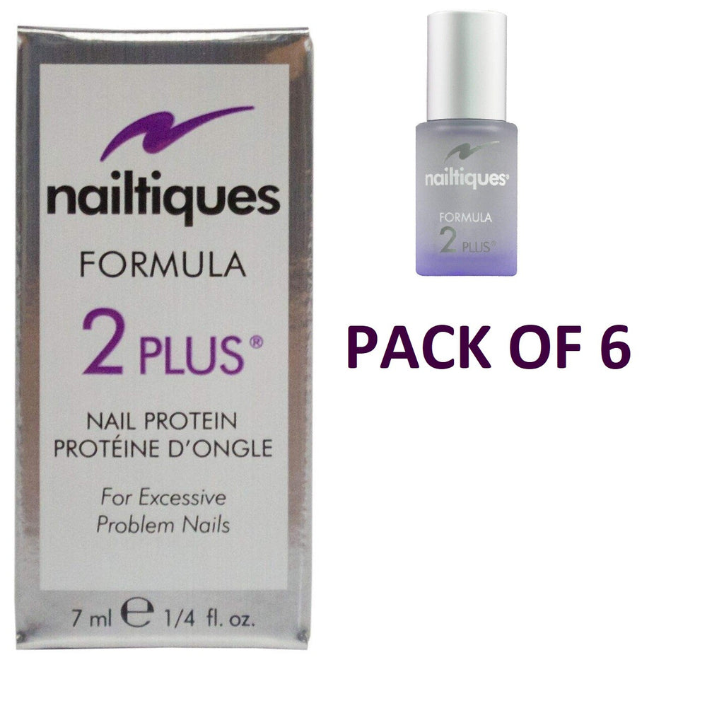 Nailtiques Formula 2 Plus Nail Strengthener for Problem Nails - 1/4 OZ Pack of 6