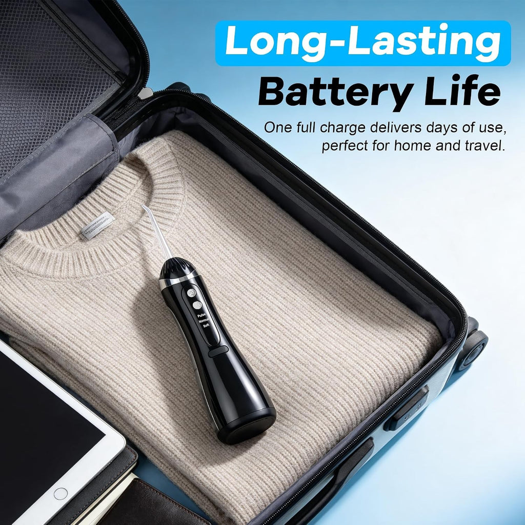 Portable Electric Water Flosser with 4 Tips & 200ML Tank – Rechargeable Oral Irrigator