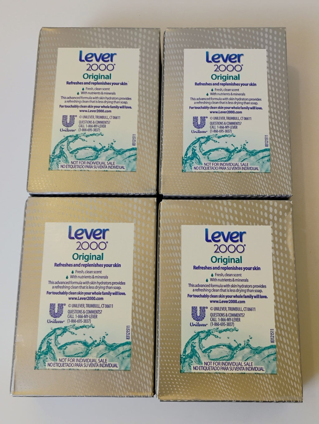 Vintage Lever 2000 Bar Soap 4 Oz Replenishes & Refreshes 4-Pack
