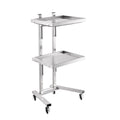 Salon Rolling Trolley Cart with Stainless Steel Frame and Lockable Wheels