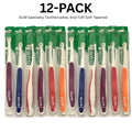 12-Pack Soft Tapered End Tuft Toothbrush for Precise Oral Cleaning